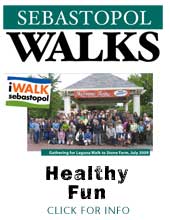 Walk with friends in and near Sebastopol, CA
