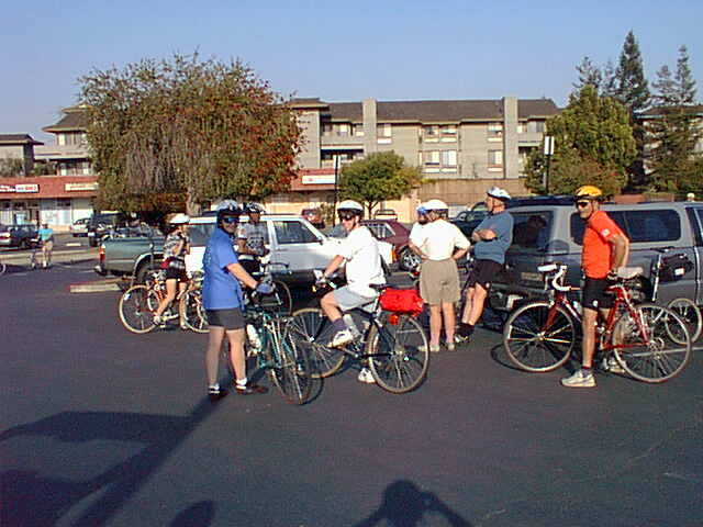 [Image of cyclists before the ride]