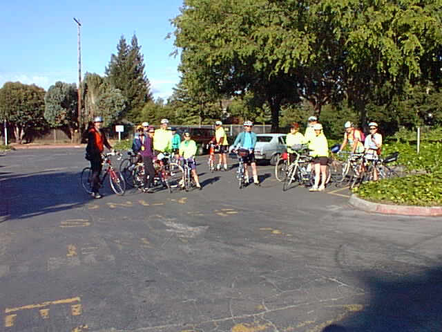 [Image of cyclists before the ride]