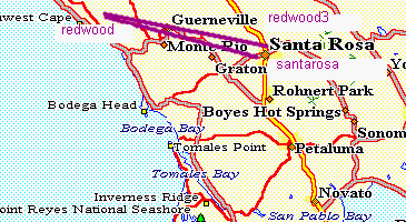 RF Path from redwoo3 to santarosa