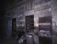 Exterior of tomb chamber and portal, view to southwest.