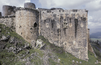 Crac des Chevaliers, south exterior.