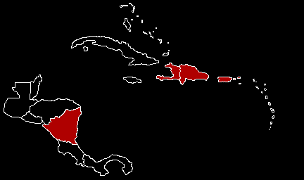 map of central america and the caribbean