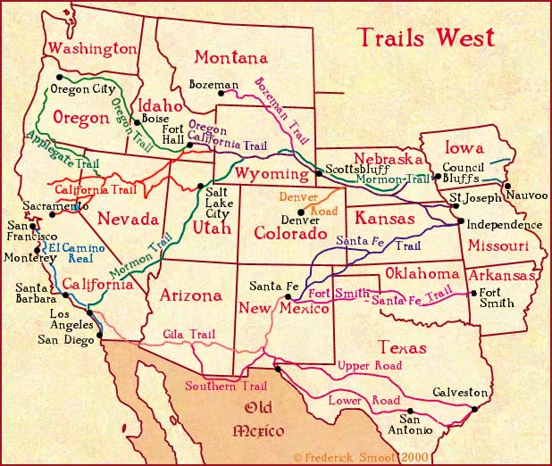 Trails West, a map.