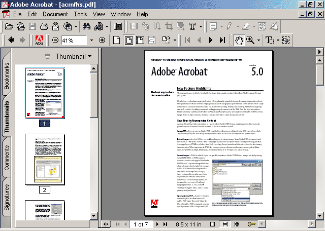 Adobe acrobat 5