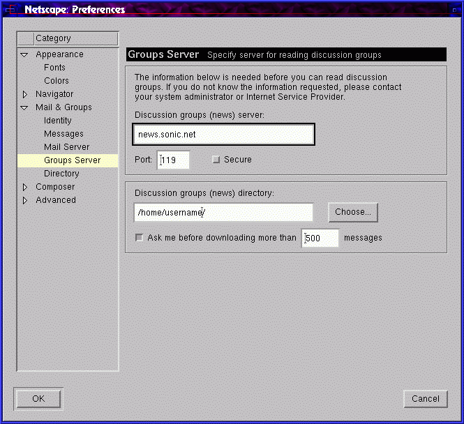 Communicator: Mail & Groups: Groups Server