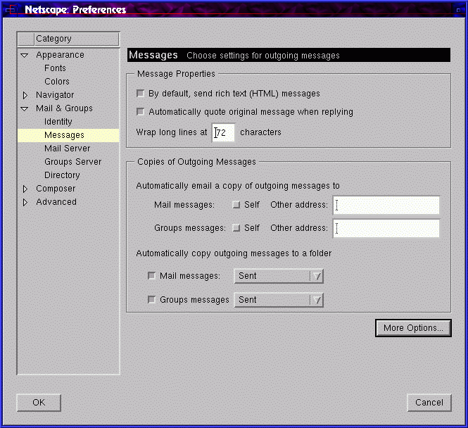Communicator: Mail & Groups: Messages