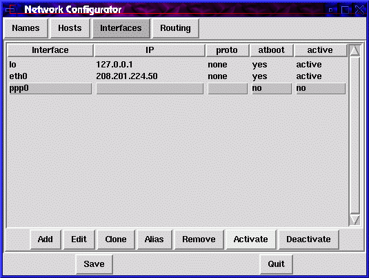 netcfg: interface activation