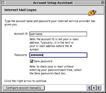 Enter Account ID and Password