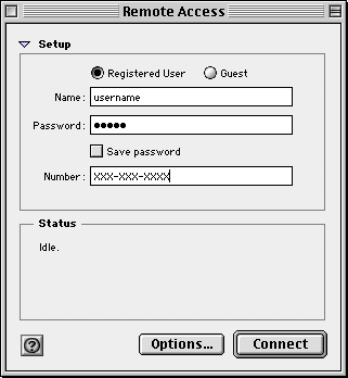 Configure Remote Access using the settings provided above.