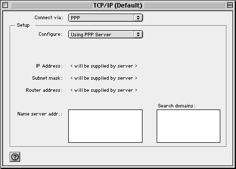 Configure TCP/IP using the settings provided above.