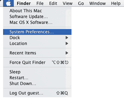 Click on the Apple menu and choose System Preferences