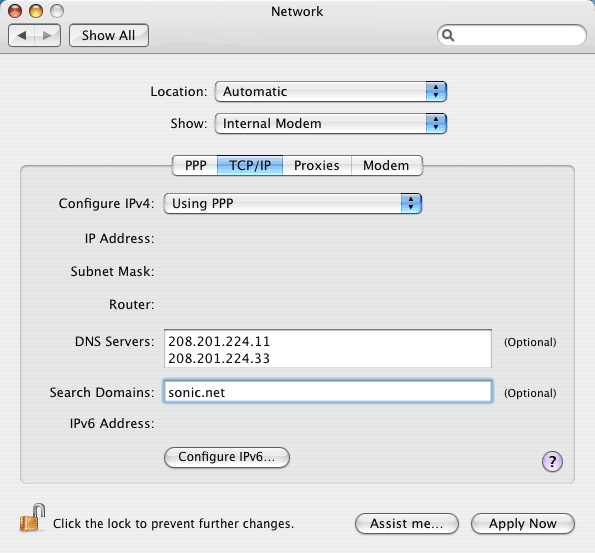 Configure the TCP/IP settings according to the instructions above