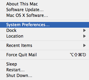 Apple Menu > System Preferences