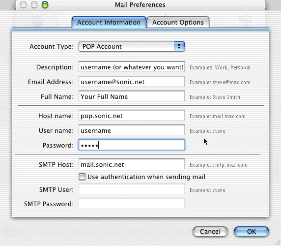 Account Info Screen