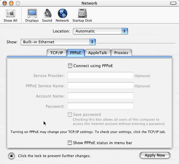 PPP over Ethernet is not
used by Sonic.net