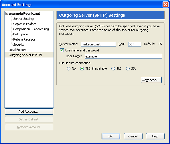 Outgoing Server