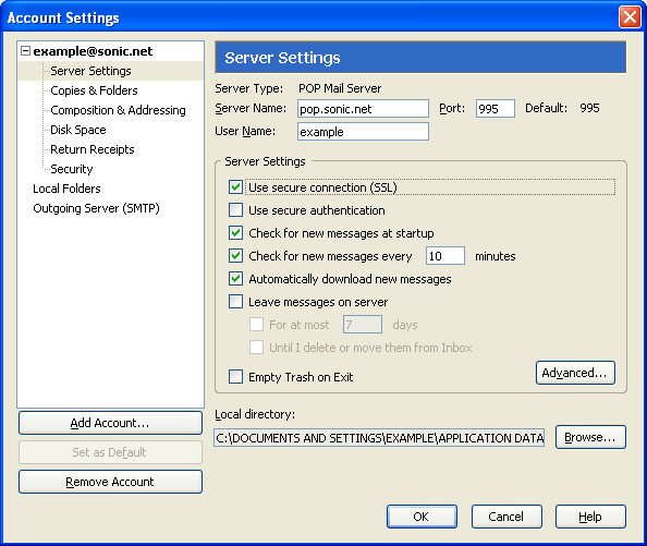 Server Settings