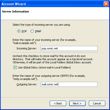 Provide server settings