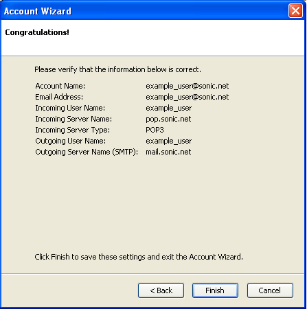 Confirm your settings