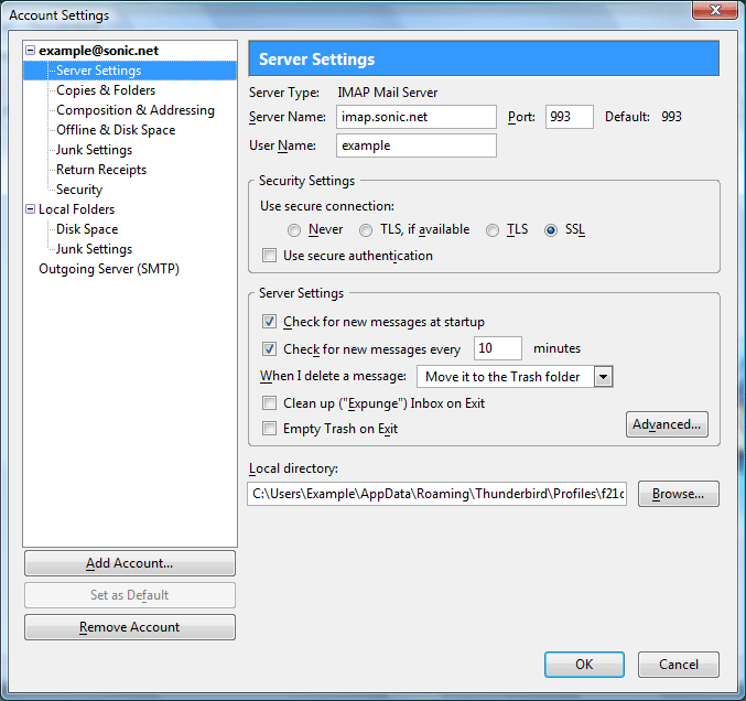 Server Settings Server Settings