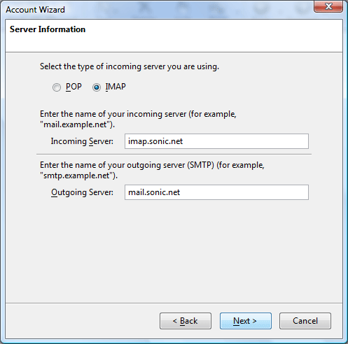 Provide server settings
