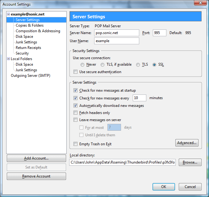Server Settings Server Settings