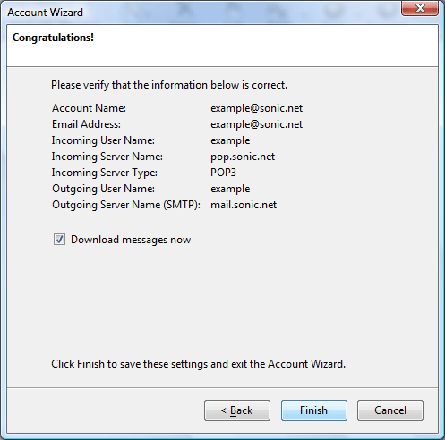 Confirm your settings