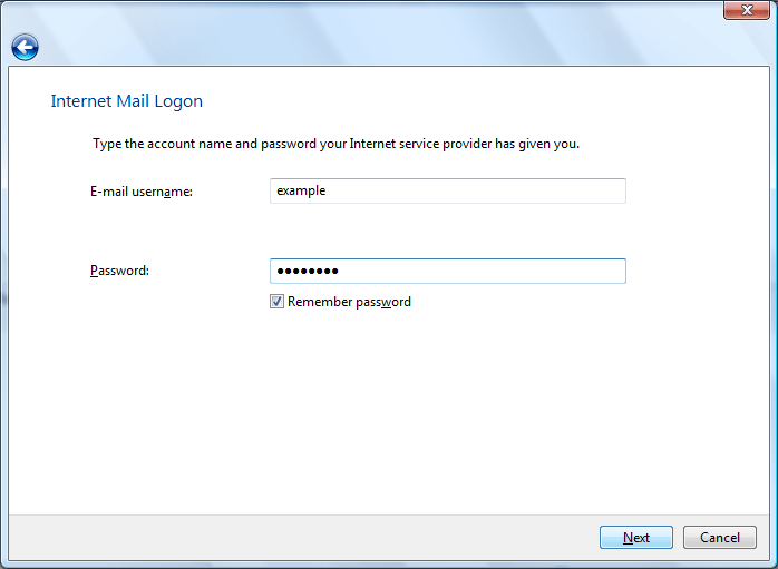Account Name & Password