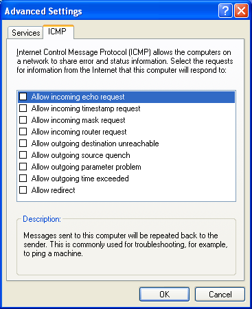 ICMP Settings