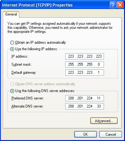 TCP/IP Properties