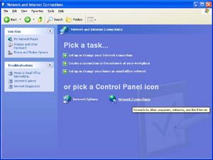 Go to Network Connections