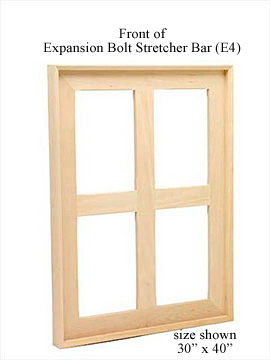 Front of expansion bolt stretcher bar - E4