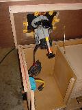 Bobino's Router Table, lifted table, left view