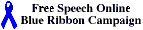 Blue Ribbon supporting Free Speech on the Internet