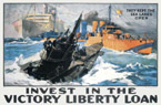 WWI Submarine Destroyer U Boat Art Poster Print WW1 1st World War One WW 1 I