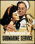 Jon Whitmore WWII Submarine Art Recruitment Poster Print WW11 2nd World War Two WW II 11 ll