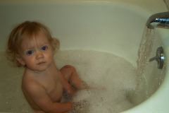 first bubble bath