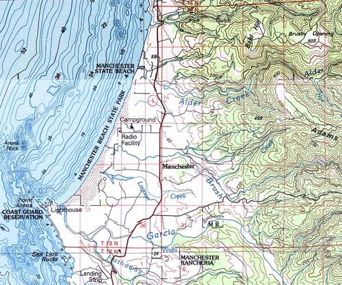 Manchester State Beach Map