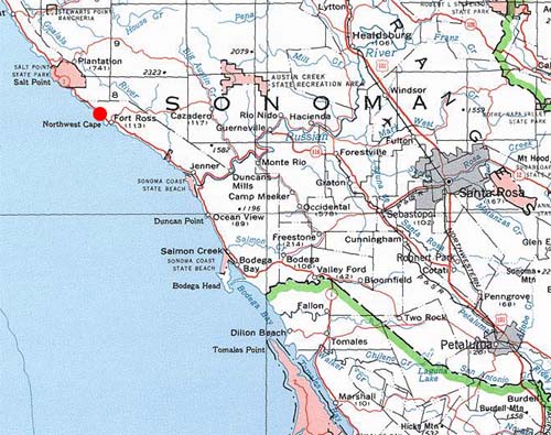 Area Map of Fort Ross