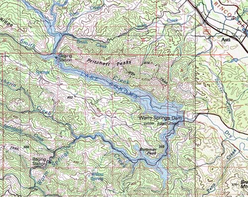 Lake Sonoma Local Map