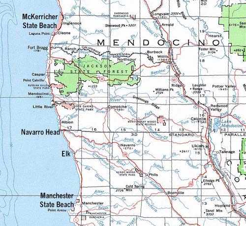 Mendocino Coast Map