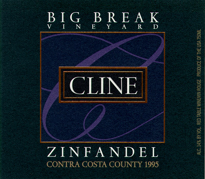 1995 Big Break Zinfandel Label