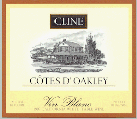 Côtes D' Oakley-Vin Blanc Wine Label