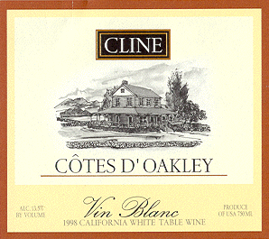 1998 Cotes D'Oakley Vin Blanc