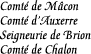 [Countship of Macon
Countship of Auxerre
Seigneury of Brion
Countship of Chalon]