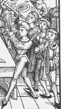 [Detail from woodcut by M. Wohlgemuth
from Der Schatzbehalter
A. Koberger, Nuremberg, 1491]