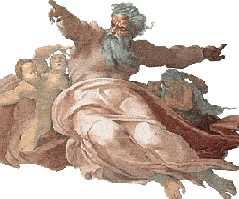 [God, presumeably just before he is about to say "Don't make me come down there!"
Detail from The Creation of the Stars and Planets
Michaelangelo - Sistine Chapel]