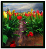 Wet Tulips Abstract