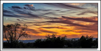 Crescent Moon Sunset 